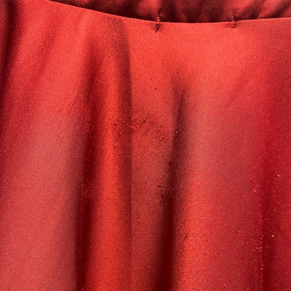 Women’s Burgundy Midi Skater Skirt - Picture 5 of 5